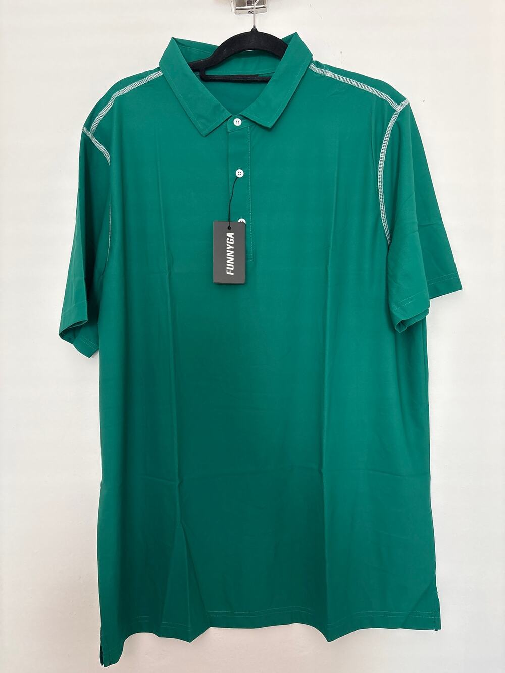 Funnyga Men's Premium Green Polo Shirt XXL NWT